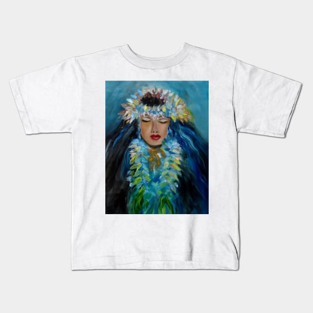 Aloha Hula Haku Lei Kids T-Shirt by jennyleeandjim